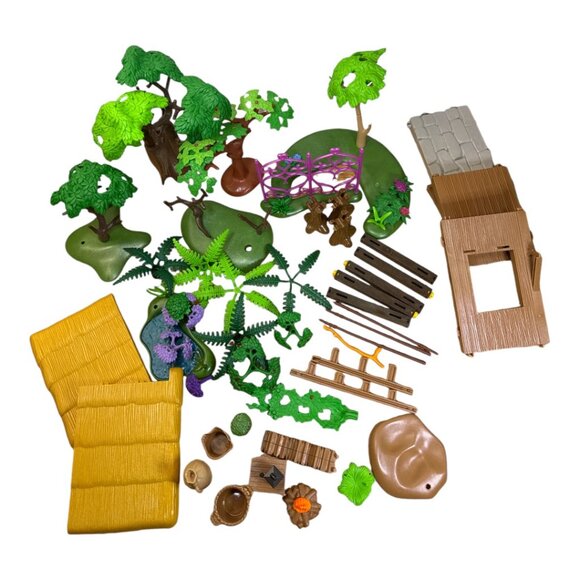 Lot of 87 Pcs Loose Playmobil Trees Leaves Flowers Foliage Replacement Parts - Picture 3 of 9